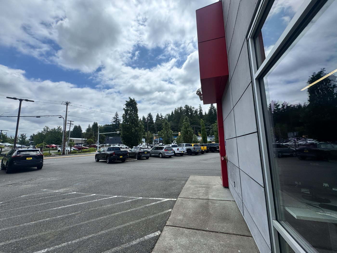 View of the Tims Auto Buyers lot from the street